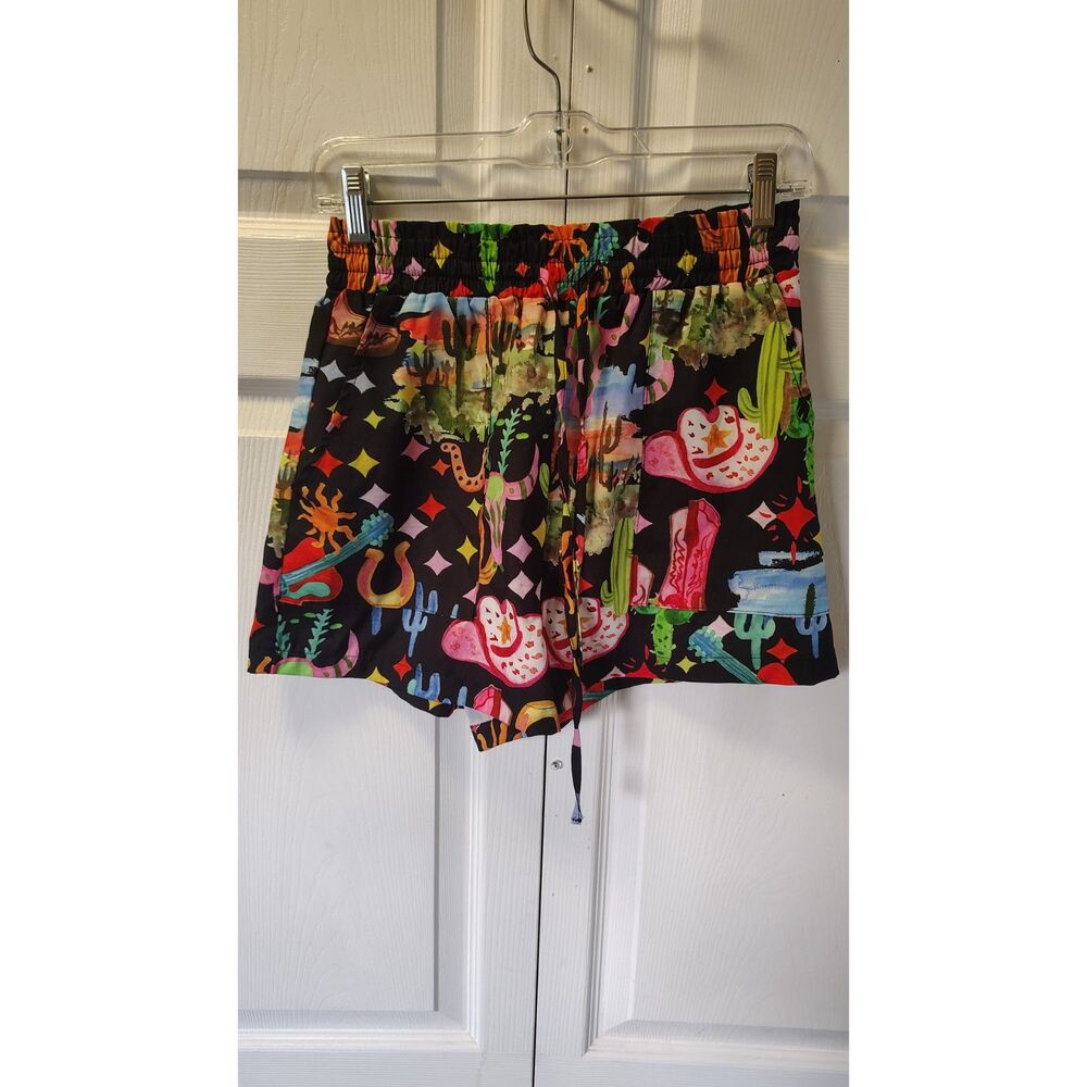 SHEIN Women's Western Cowgirl Novelty Print Shorts - Size Small